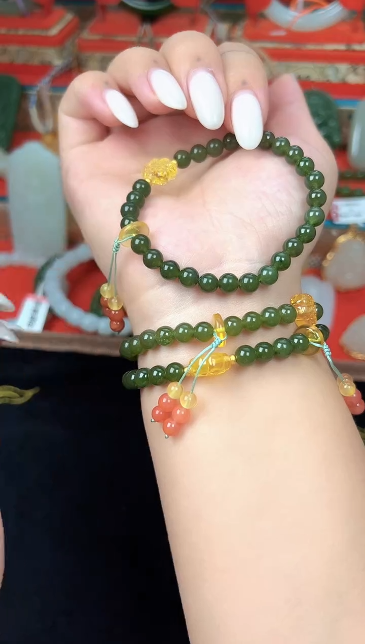 未镶嵌手链和田玉碧玉手串 多样性发其一
