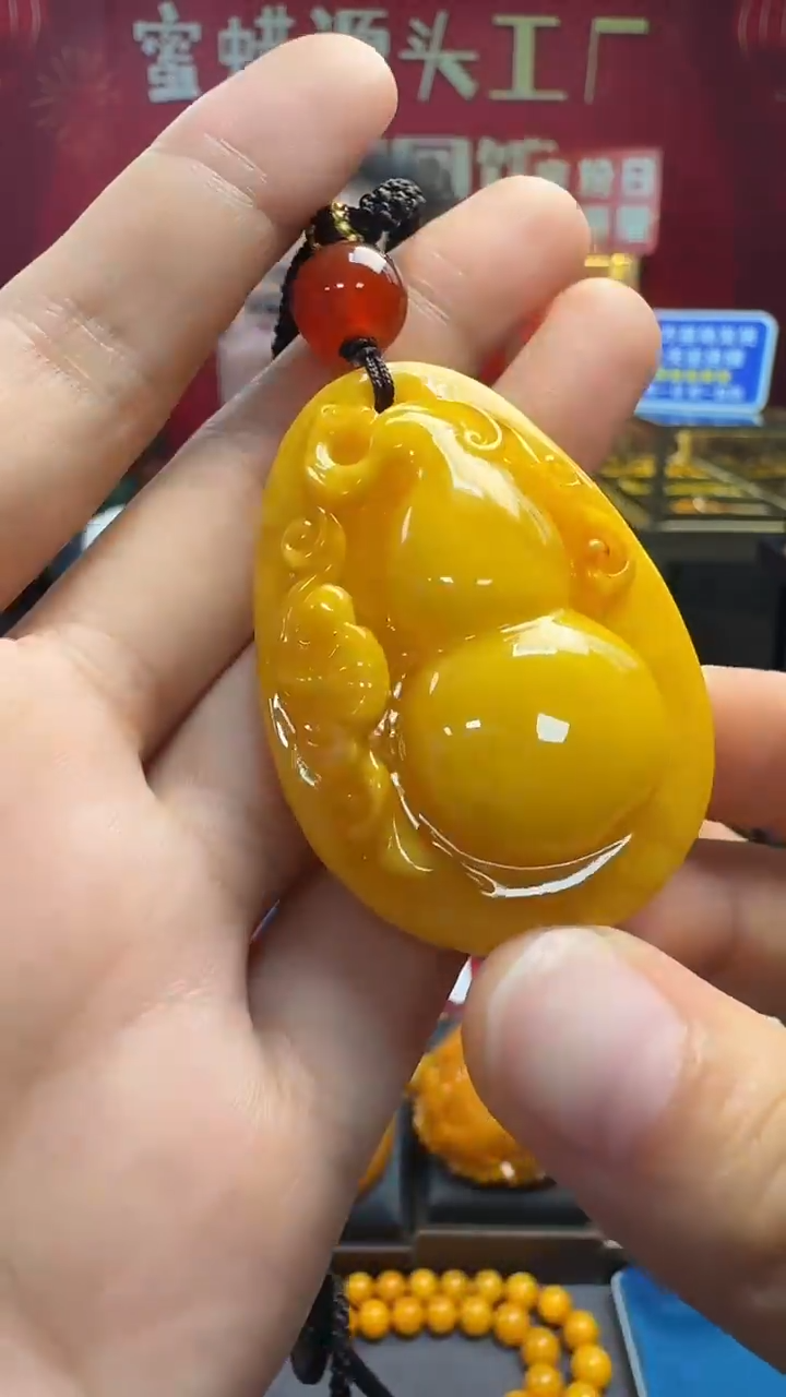 未镶嵌吊坠(不含链)琥珀蜜蜡葫芦吊坠