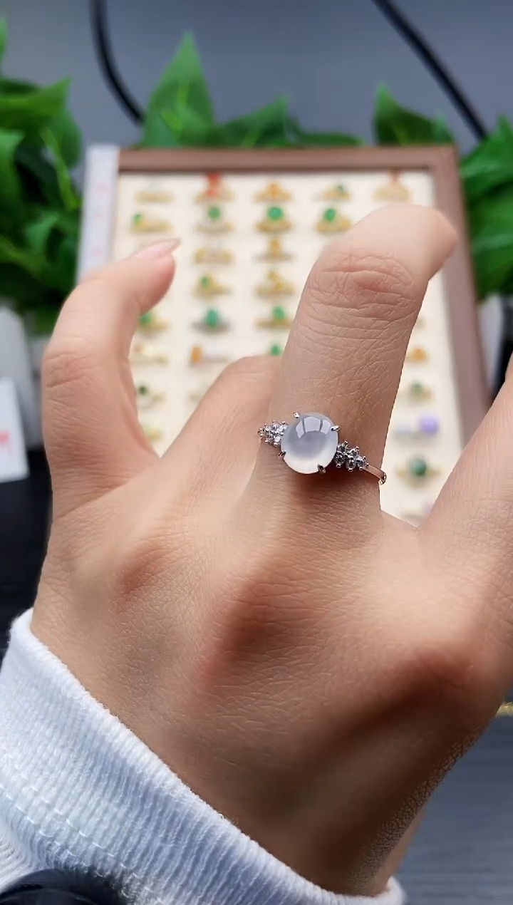 银S925镶嵌戒指翡翠12