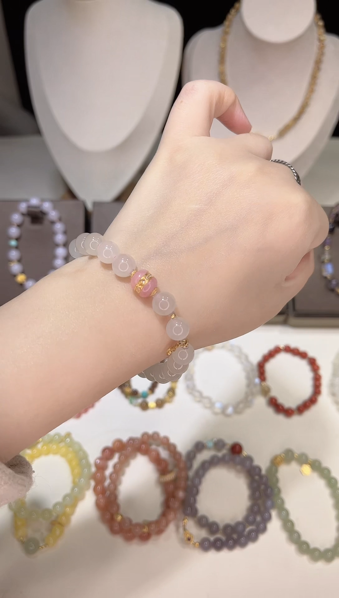 【闪购商品】和田玉手链18K金镶嵌004