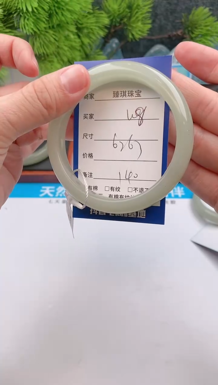 【闪购商品】石英质玉手镯未镶嵌东陵玉微色差W9