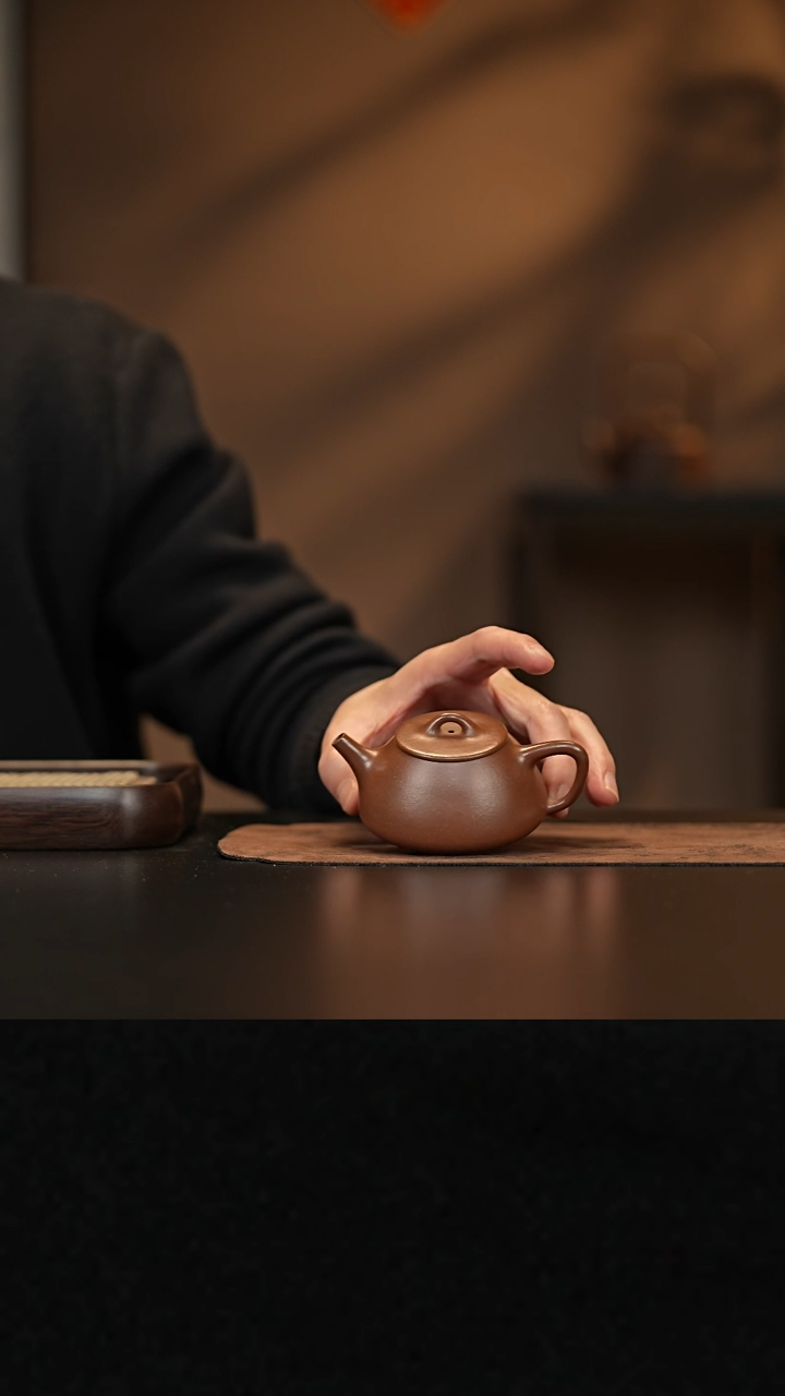 【闪购商品】紫砂茶壶允字款 底槽清 平盖石瓢