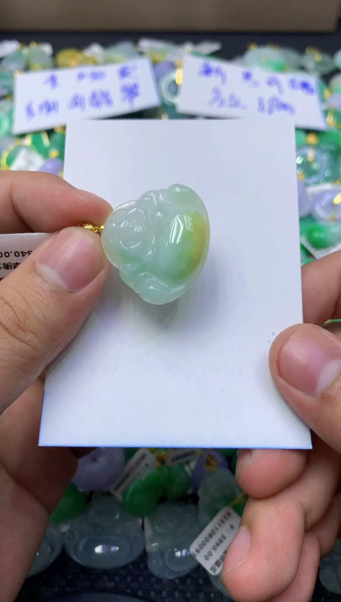 颈饰未镶嵌翡翠天然缅甸翡翠A货