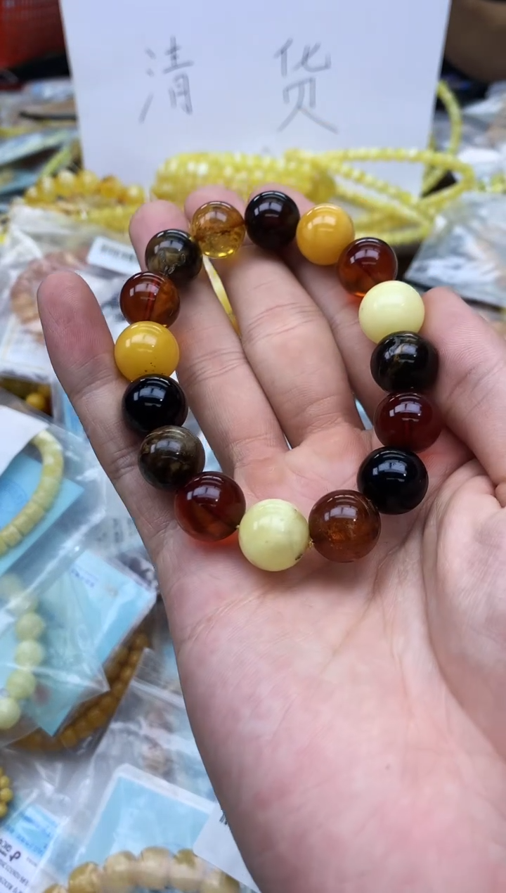 裸石蜜蜡未镶嵌手串