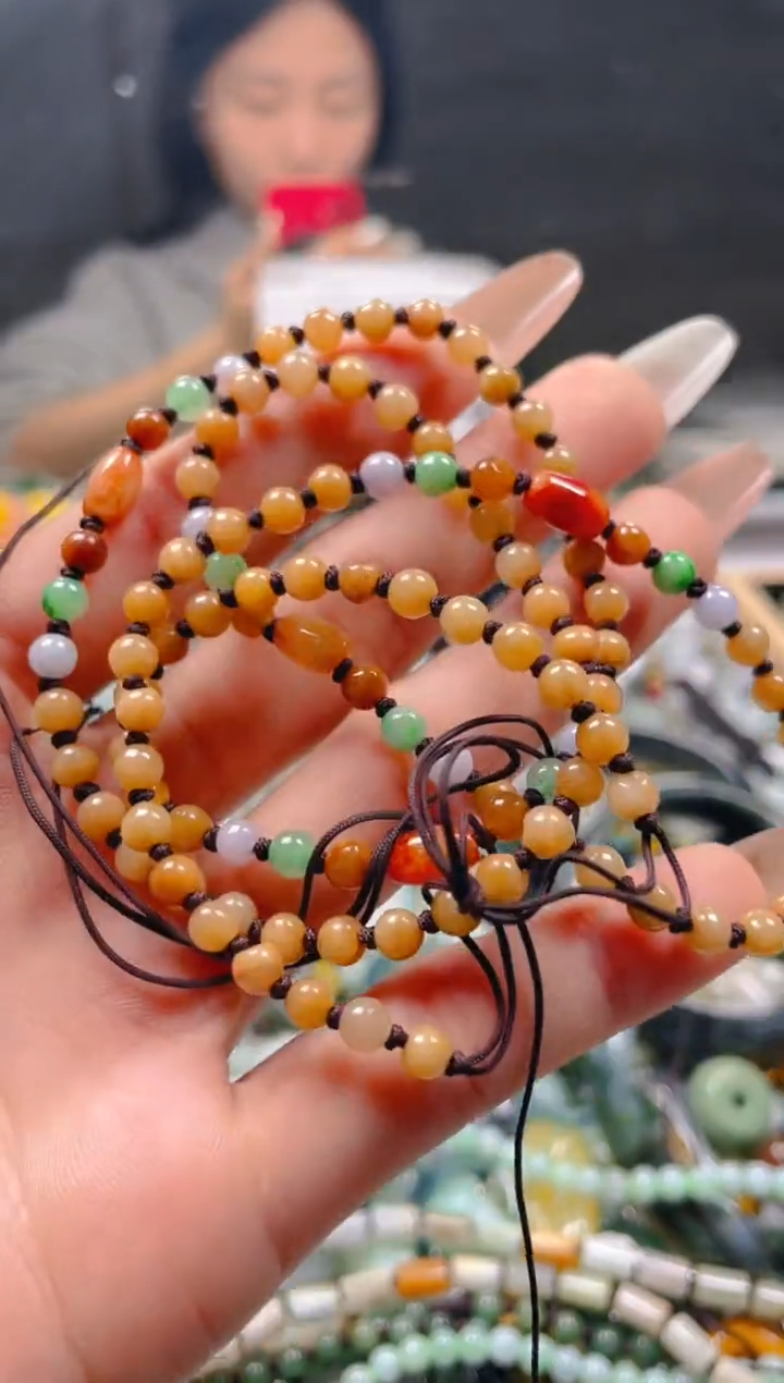 【闪购商品】翡翠颈饰未镶嵌4-5MM/R/翡翠A货一图一物