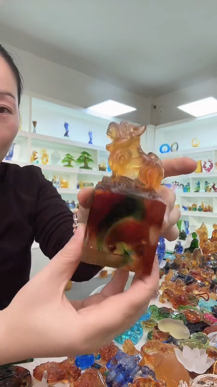 手工艺品琉璃老虎