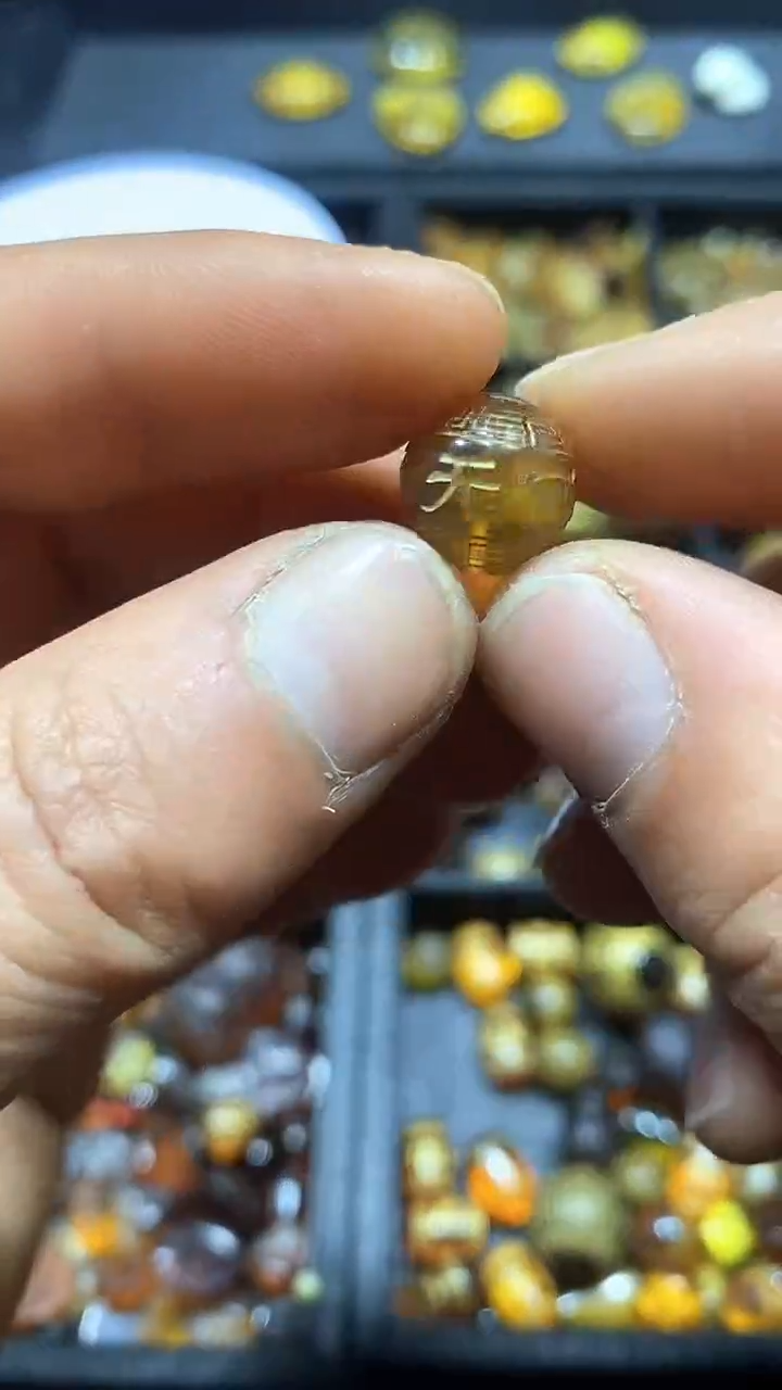 琥珀未镶嵌耳饰天然缅甸琥珀单珠11+