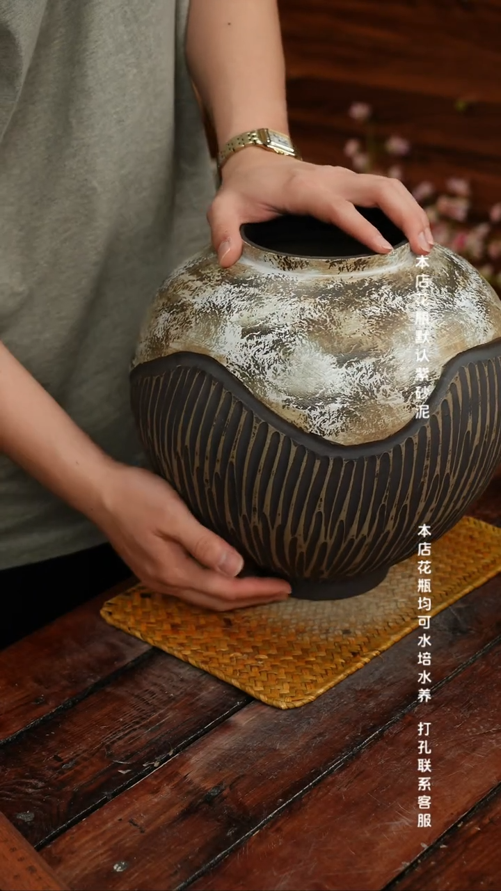 摆件景德镇艺术感手作花瓶