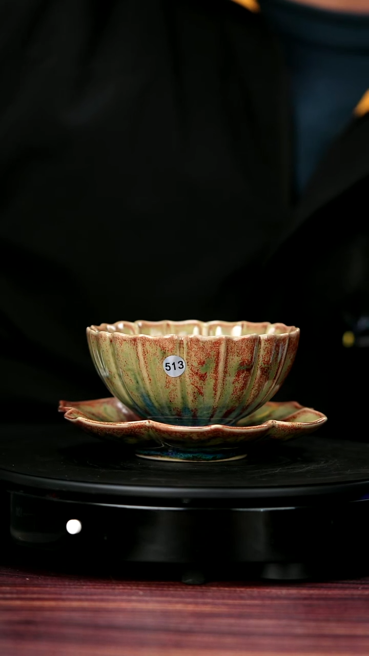 其他钧瓷513#李盼龙一级品原矿钧瓷莲花盏