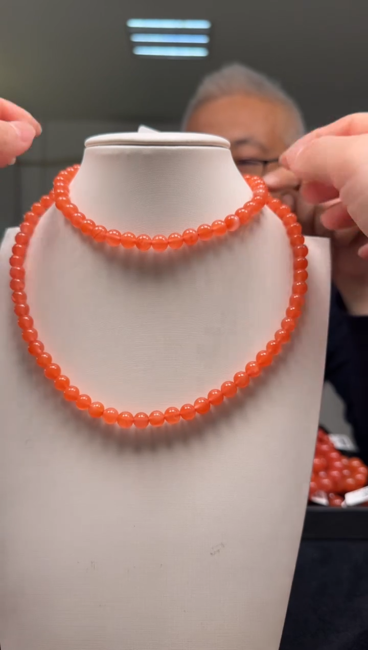 【闪购商品】南红玛瑙多样性发一件未镶嵌7mm保山珠链圆珠