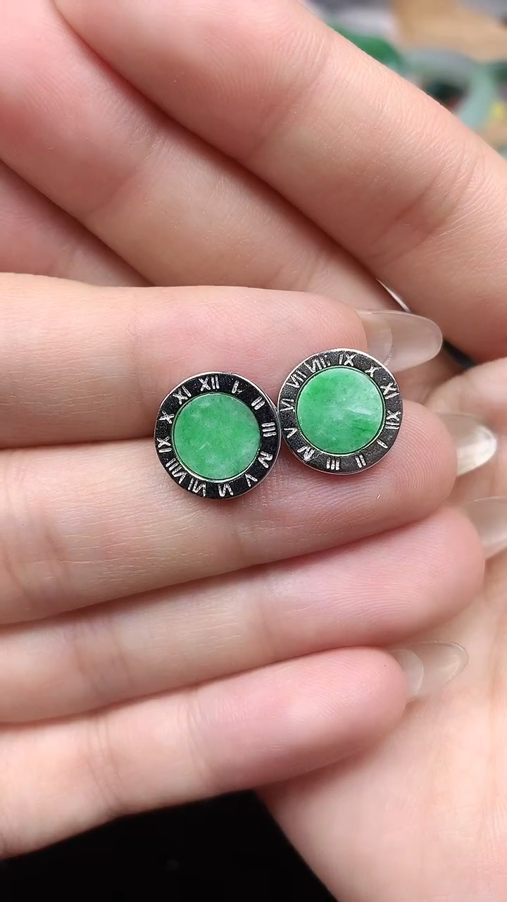 【闪购商品】翡翠耳饰银S925镶嵌 耳饰