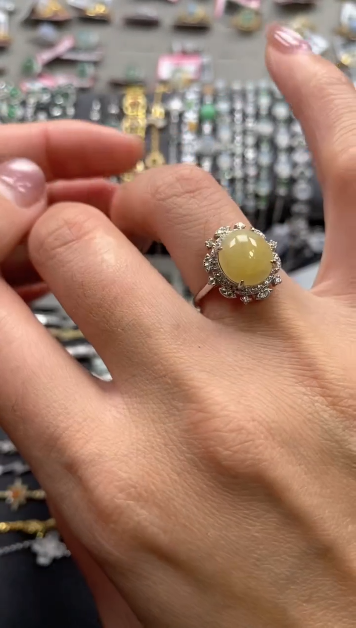 【闪购商品】翡翠戒指银S925镶嵌11111--1