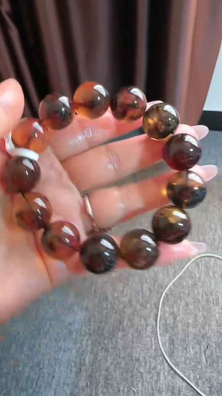 【闪购商品】琥珀手链未镶嵌规格17翁珀手串#53