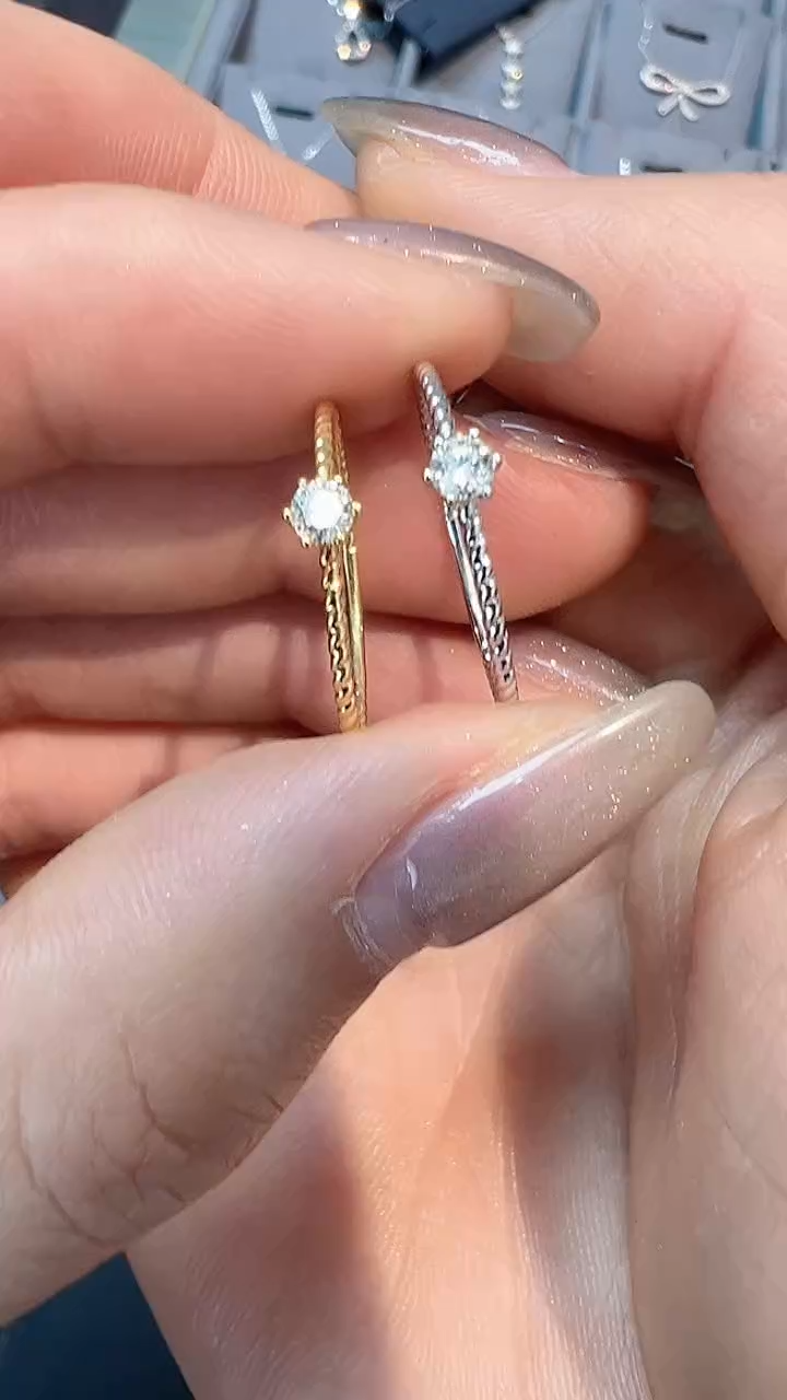 【闪购商品】钻石戒指/指环18K金镶嵌多样性发一