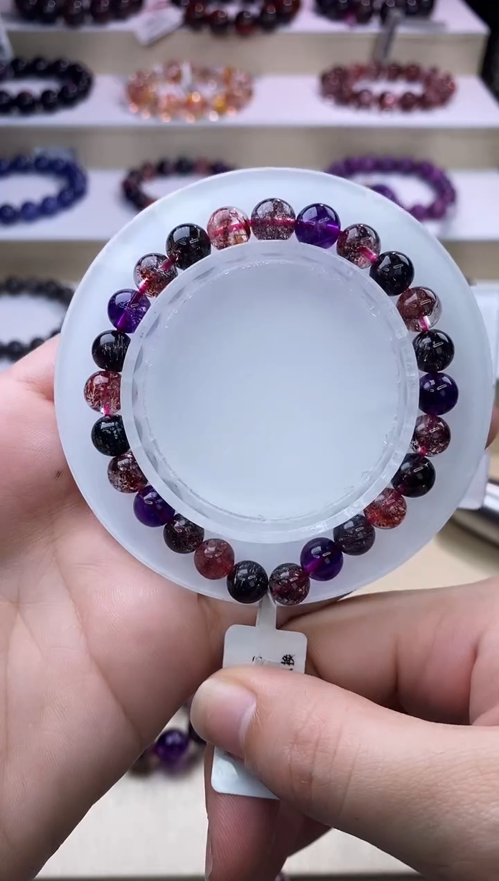 【闪购商品】水晶手链未镶嵌黑加仑超七单圈7m+