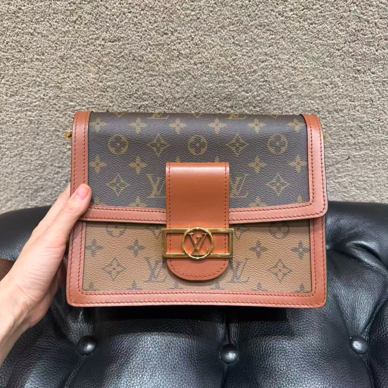 99新 LouisVuitton/路易威登 达芙妮老花款单肩斜挎包！ 