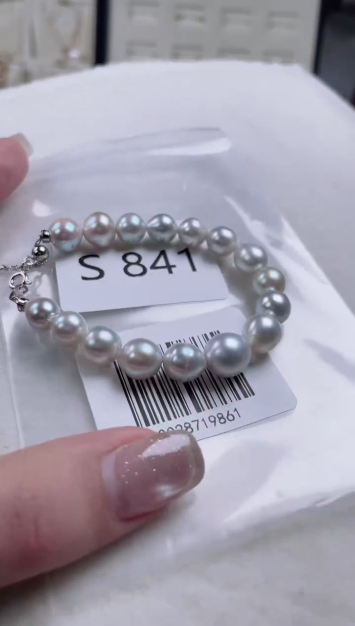 【闪购商品】海水珍珠手链银S925镶嵌S841