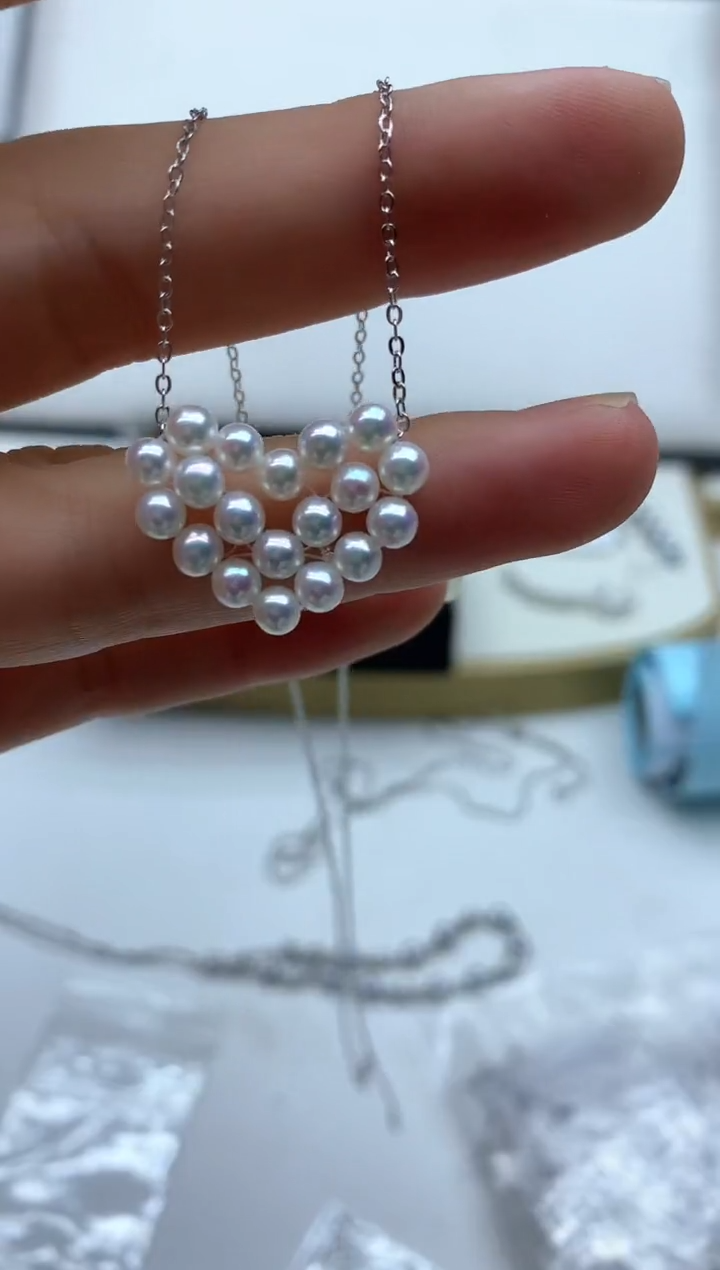 颈饰银S925镶嵌淡水珍珠多样性发其一