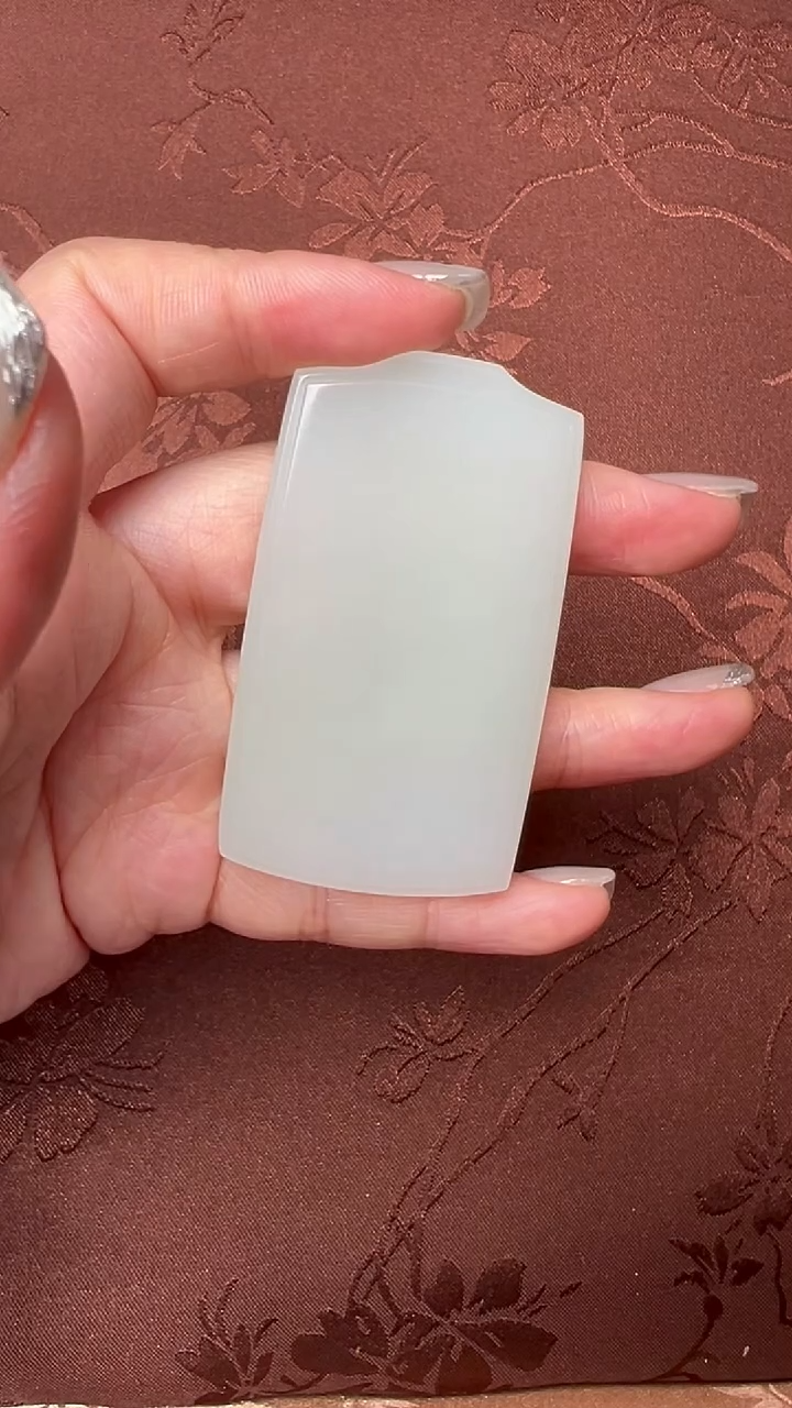 【闪购商品】和田玉吊坠(不含链)未镶嵌白玉无事牌JPSZB41222-4-1