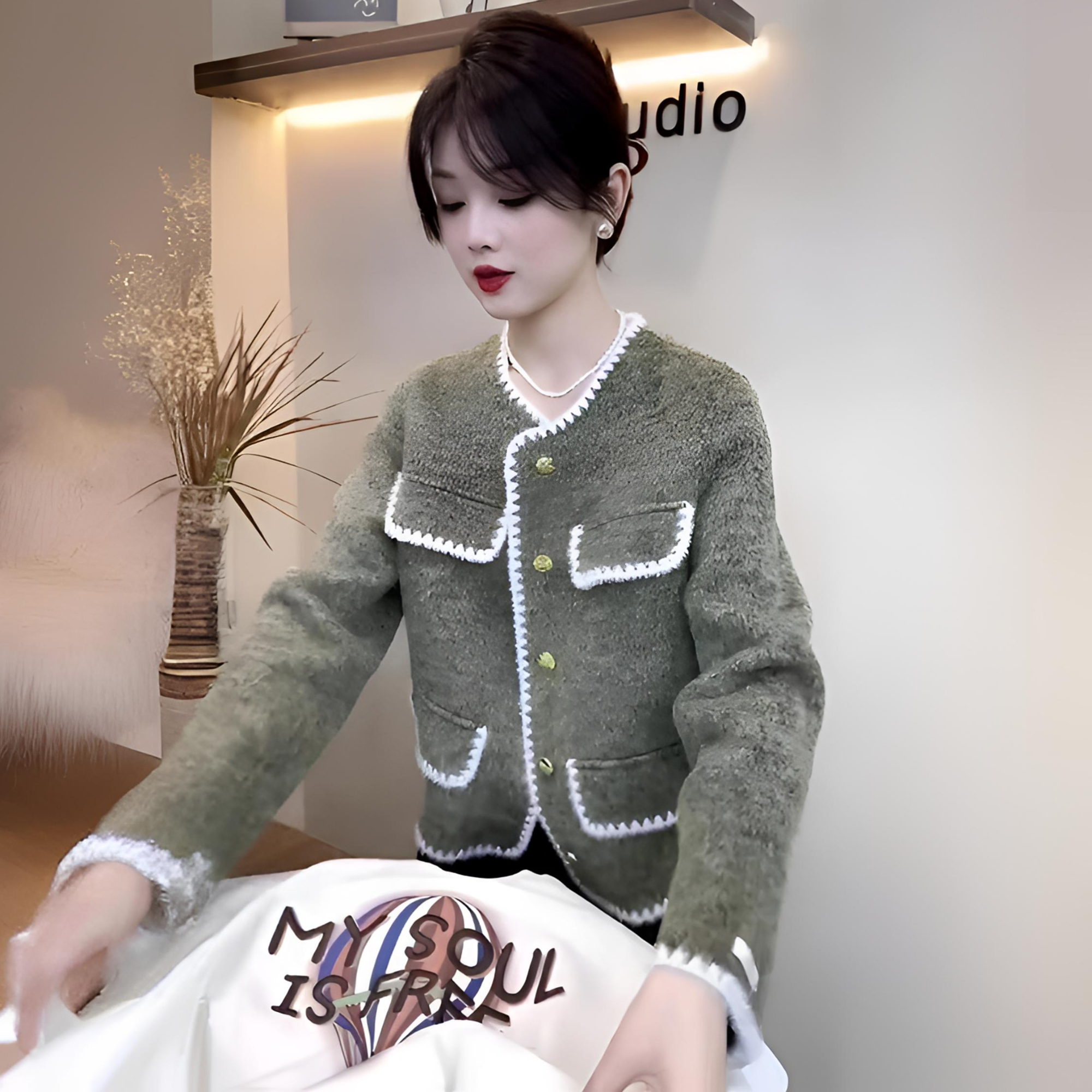 秋冬新款气质名媛感小香风超好看外套女2025百搭时髦上衣宽松