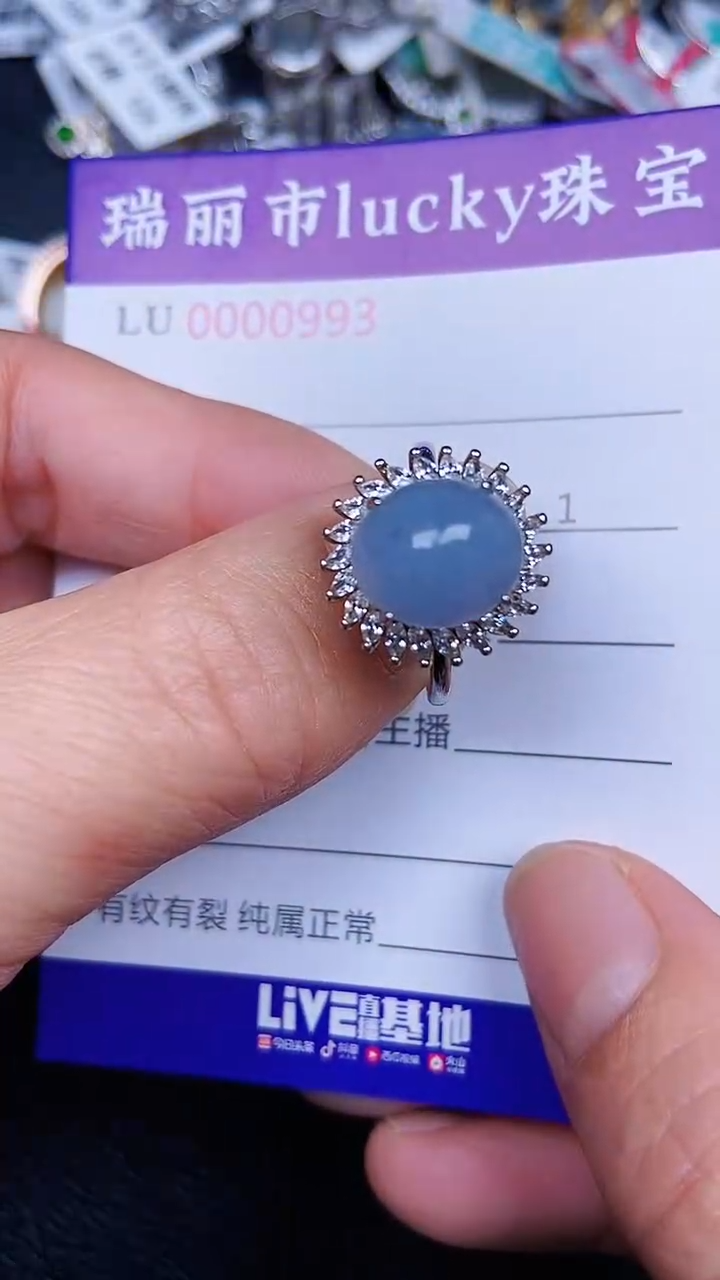 颈饰银S925镶嵌翡翠0993