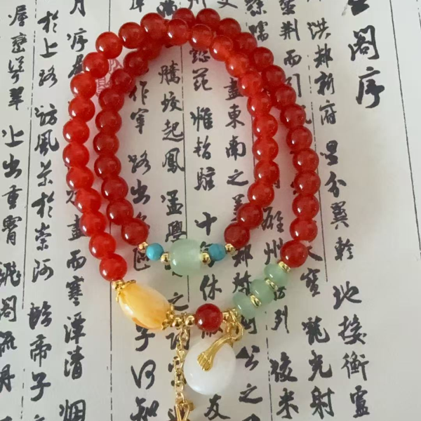 琉璃双圈平安扣手链（无礼盒）MK1066