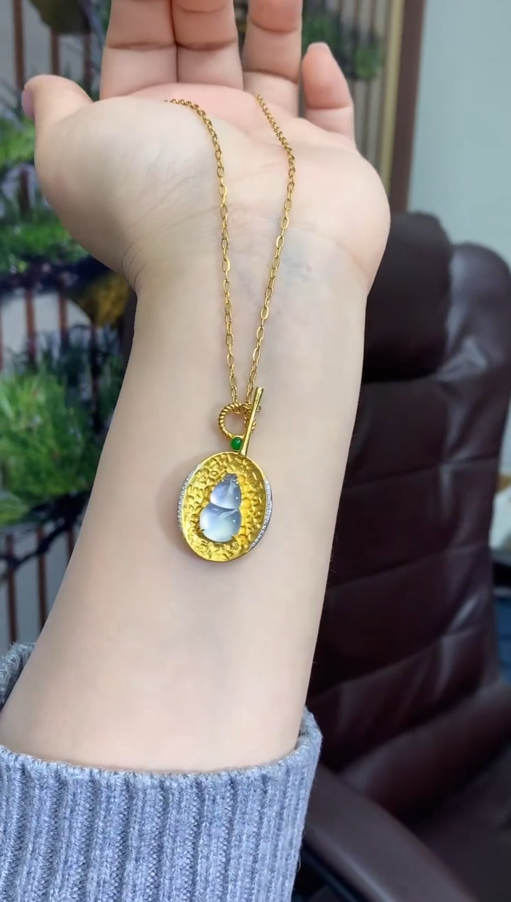 【闪购商品】翡翠颈饰18K金镶嵌630-中国好珍宝