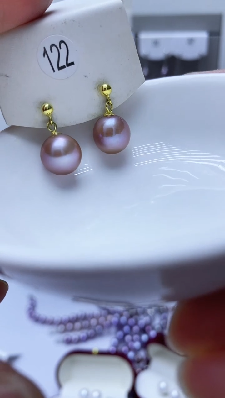 【闪购商品】淡水珍珠耳饰银S925镶嵌122