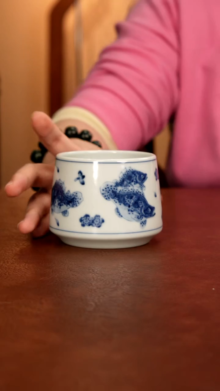 景德镇瓷器，明成化青花瓷手绘茶具~