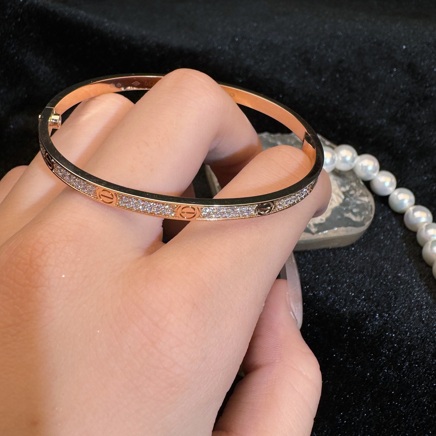 【逸炫珠宝】18K金【天然南非钻石】 【满天星】钻石手镯