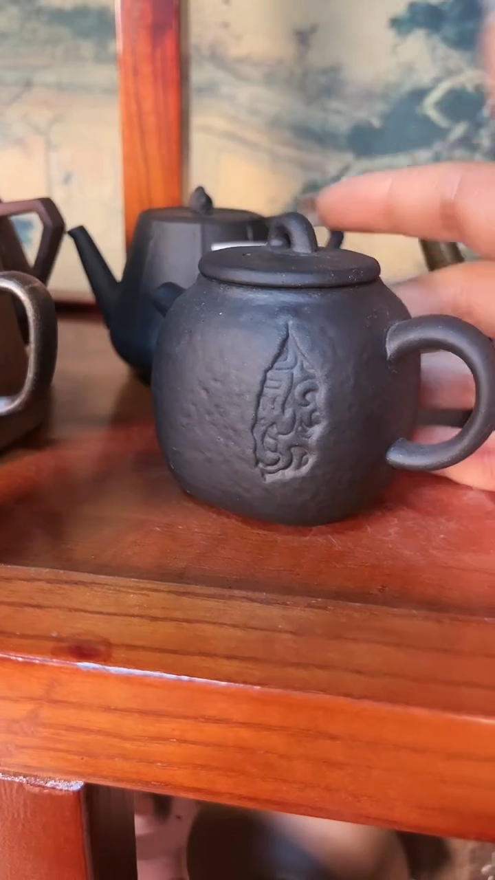 【闪购商品】K10黑金砂静思壶全手老岩泥