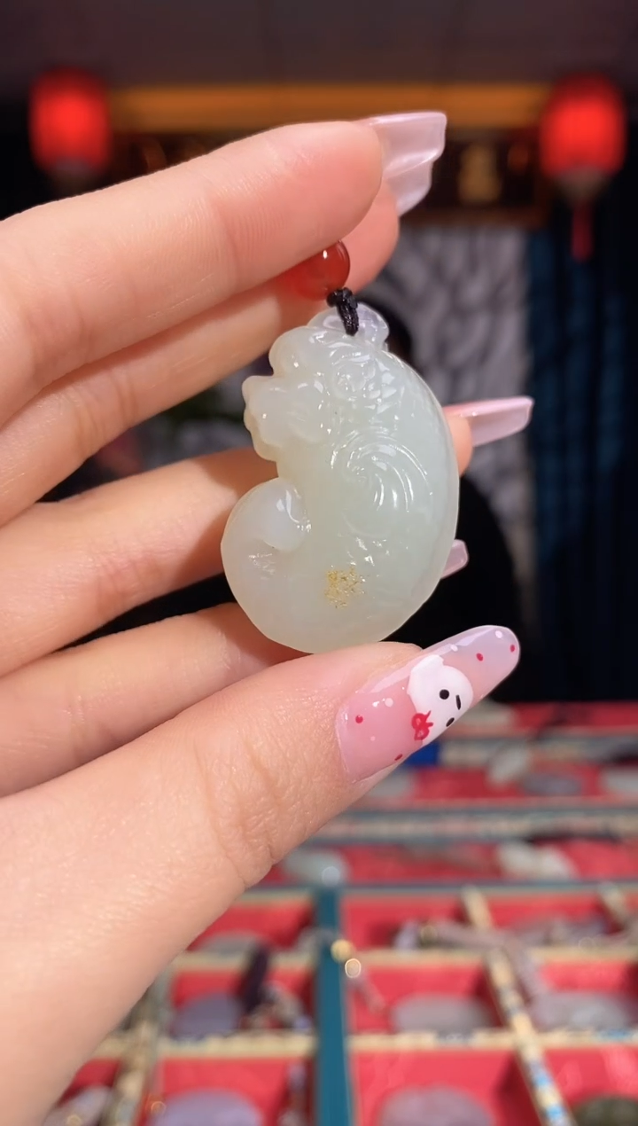 【闪购商品】和田玉颈饰未镶嵌鱼化龙