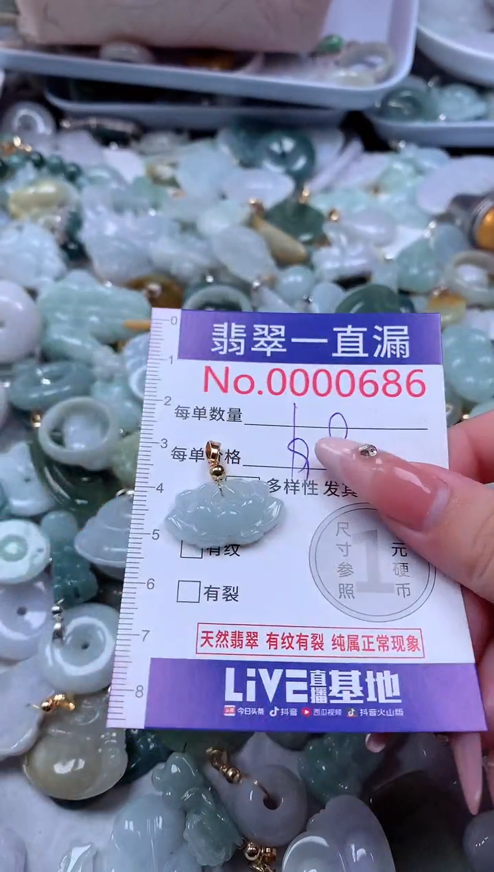 翡翠未镶嵌吊坠(不含链)686