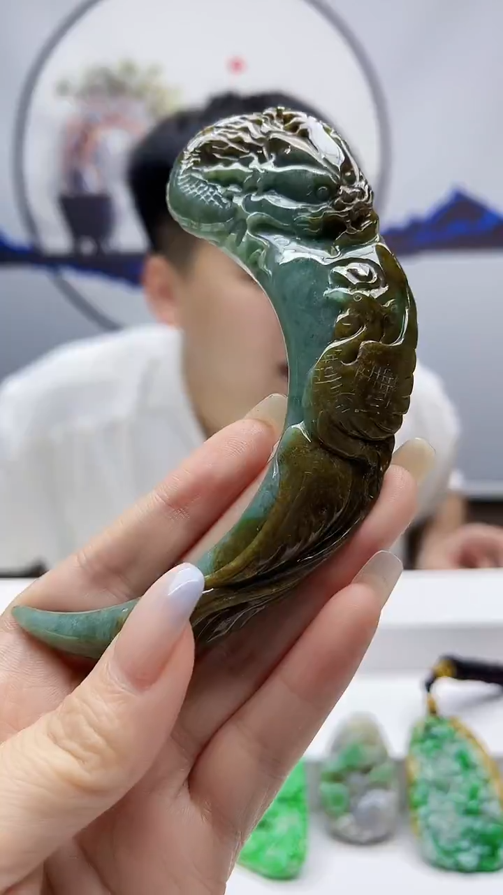 未镶嵌定制翡翠毛货挂件46