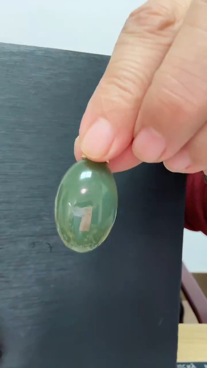 颈饰银S925镶嵌和田玉吊坠