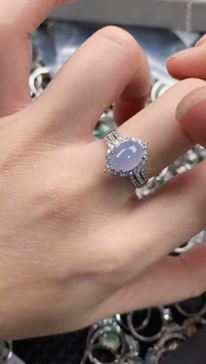 银S925镶嵌戒指翡翠10-10-10     9