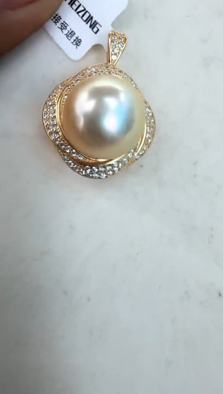 【闪购商品】海水珍珠颈饰银S925镶嵌吊坠