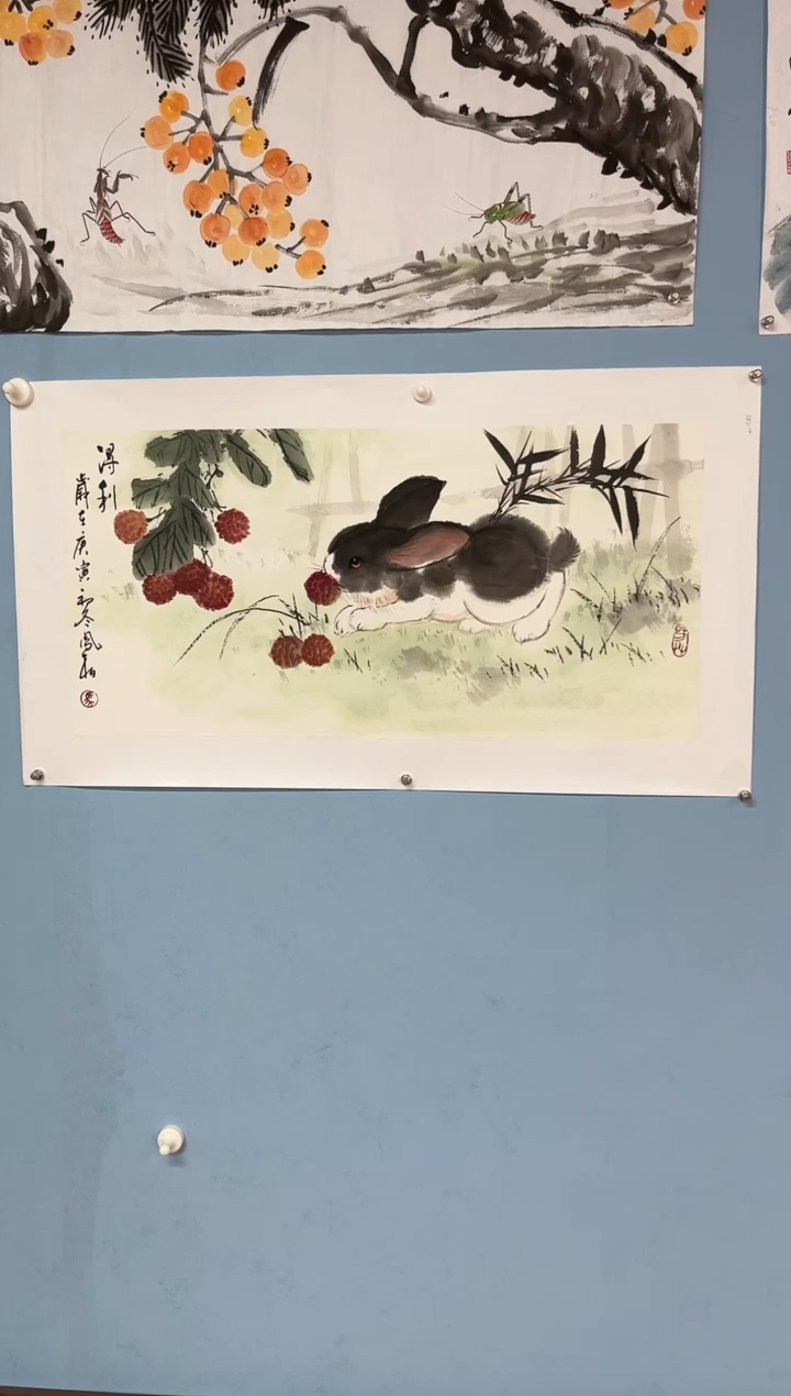 国画千**年马凤柏兔子图福利