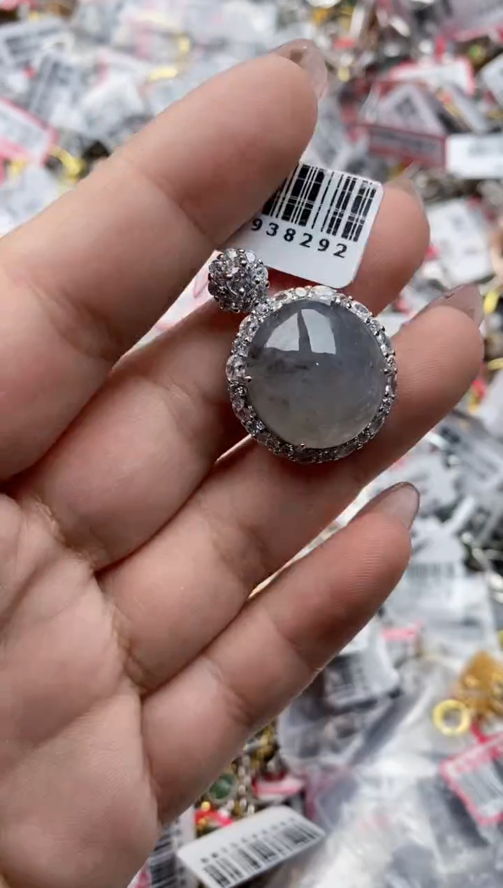 【闪购商品】翡翠戒指银S925镶嵌5555---2