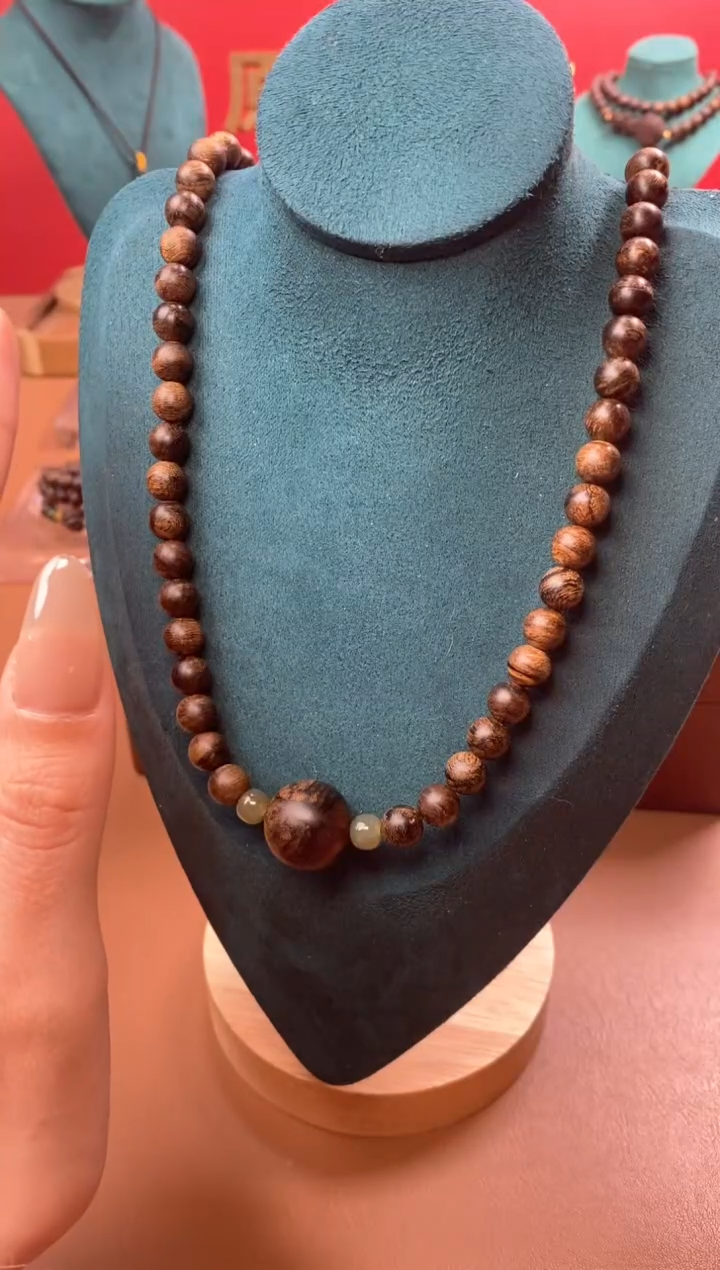 【闪购商品】沉香手串Y沉水越南芽庄白棋楠玉化瘤疤08三圈