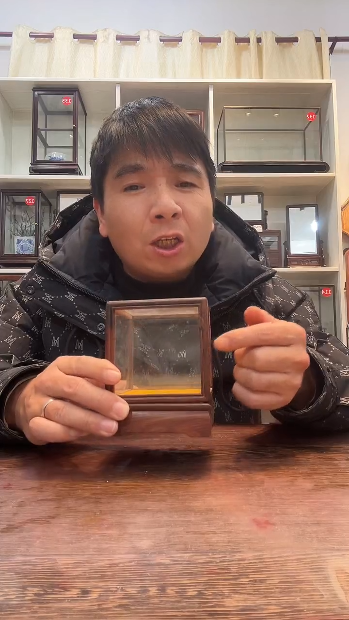 红酸枝木类木头款062玻璃罩