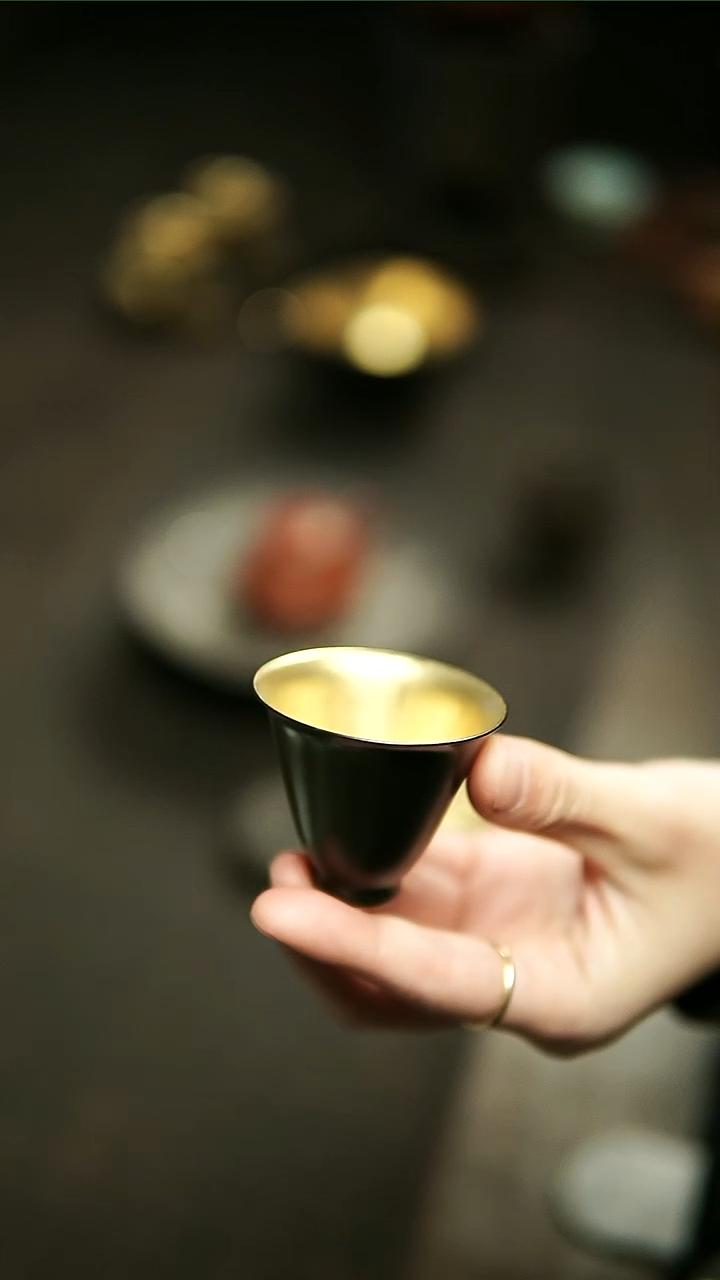 【闪购商品】松风陶泥黑金闻香杯