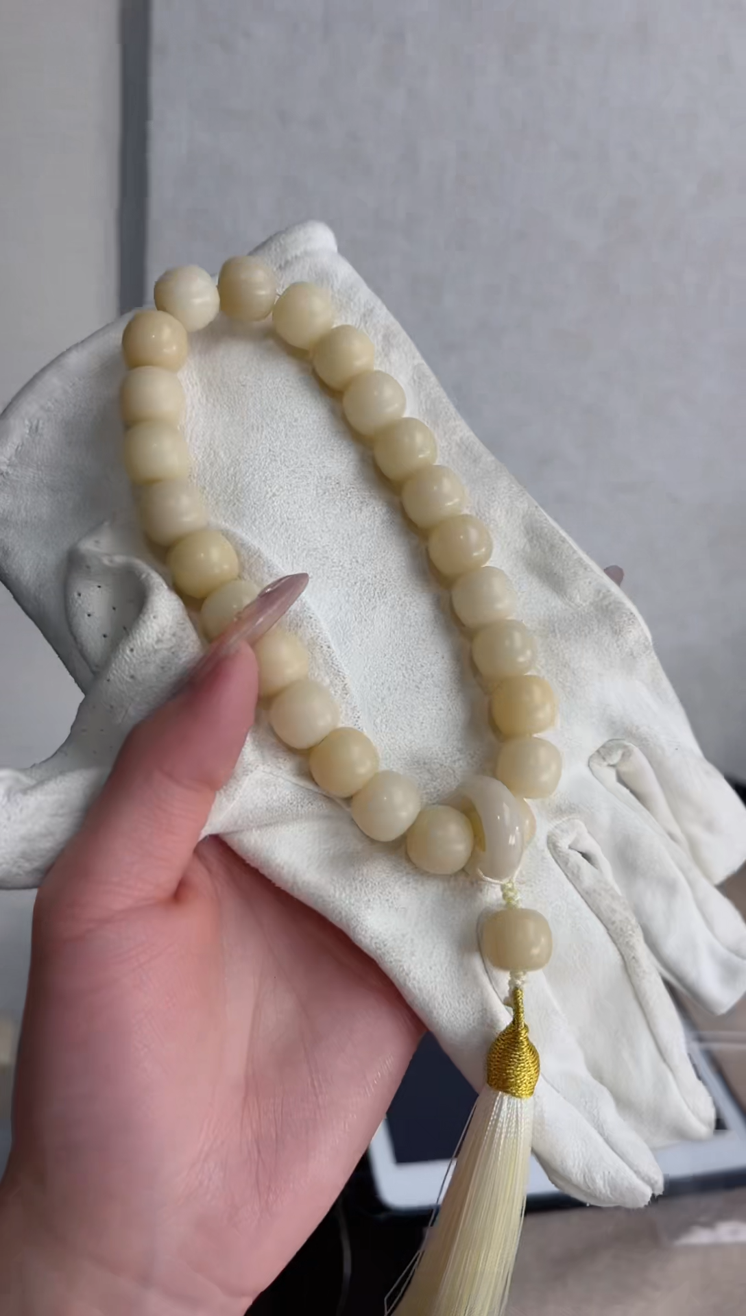 【闪购商品】菩提根/象牙果手串e30干磨桶珠12*13瑕疵不补