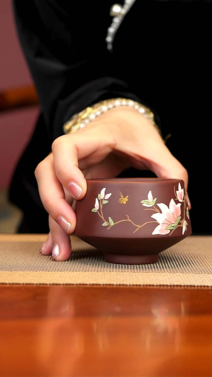 【闪购商品】紫砂茶壶宜兴紫砂紫朱泥玉兰杯