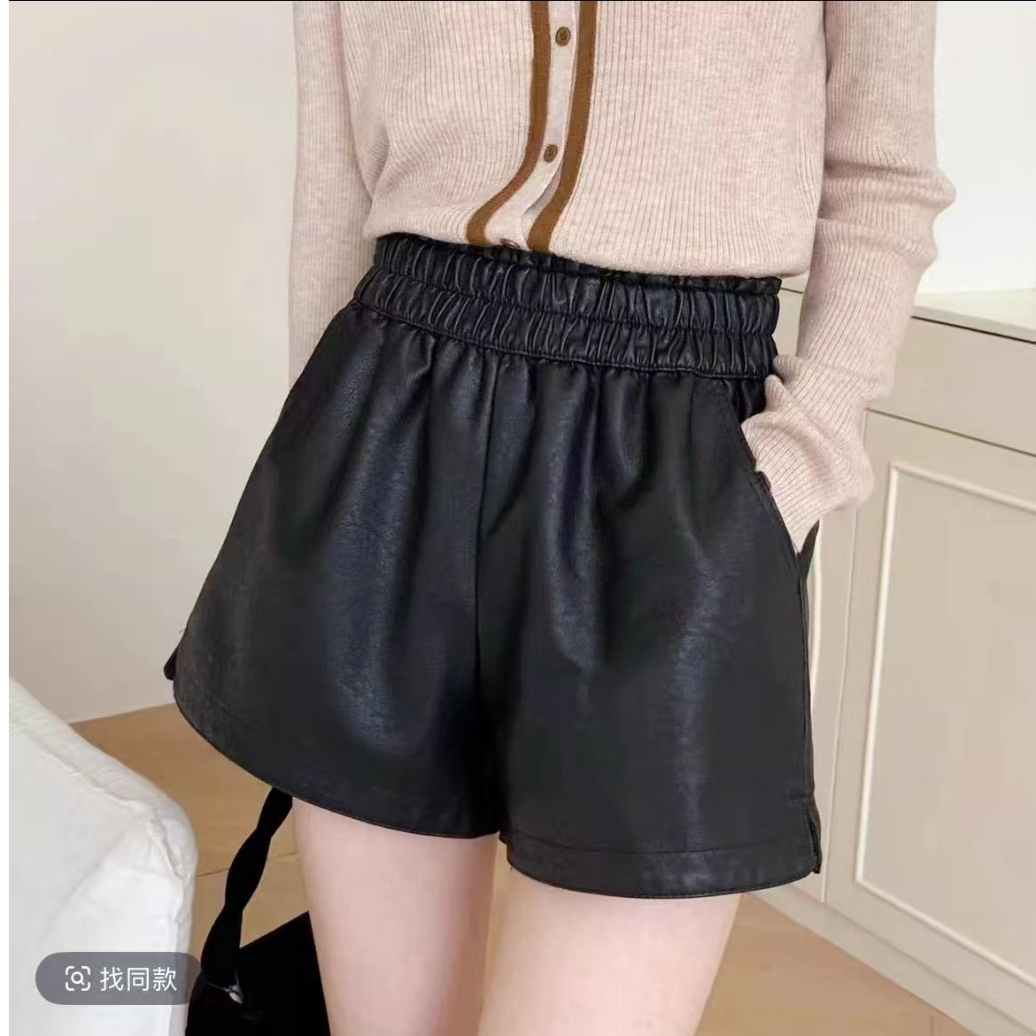 K036 冬季三分裤百搭显瘦网红气质短裤高腰