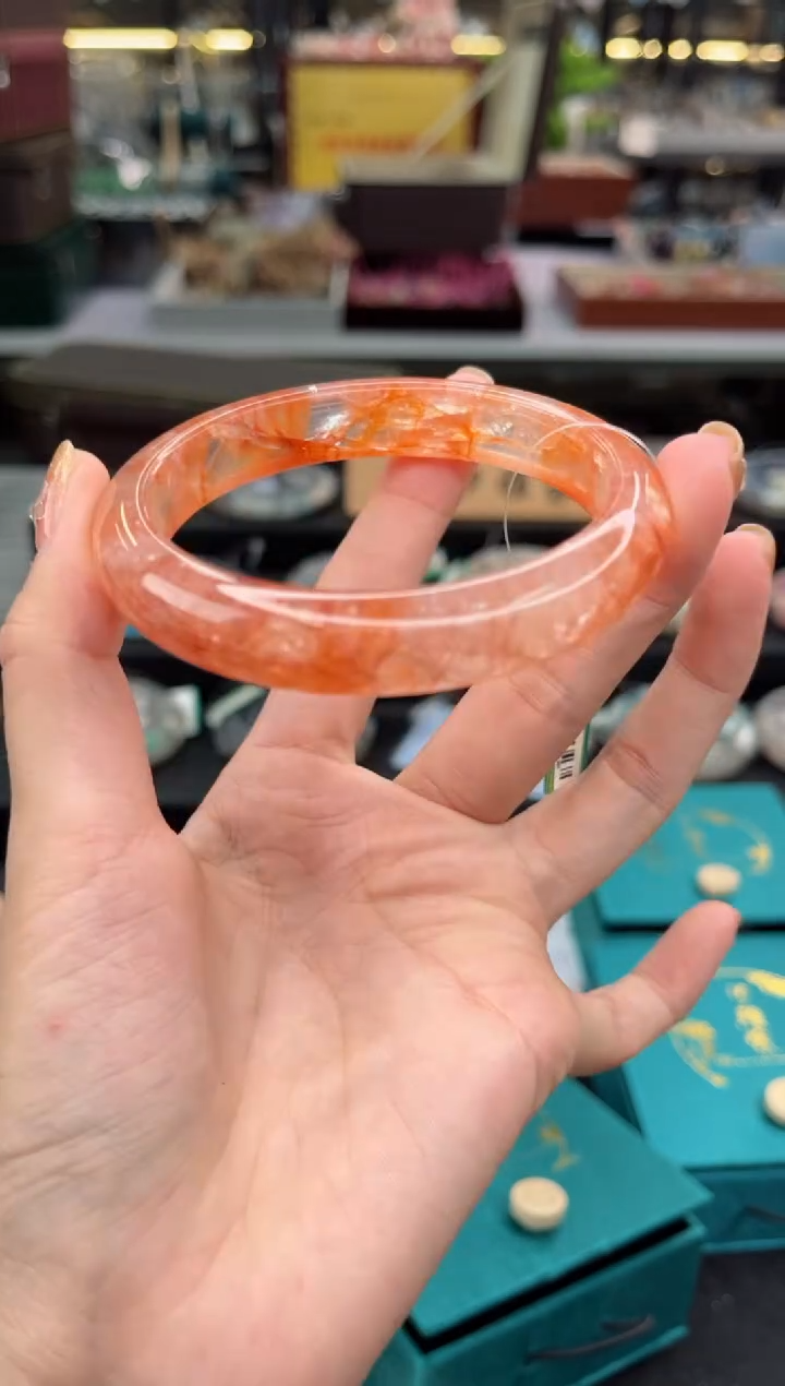 【闪购商品】水晶手镯未镶嵌61圈口S6J2542