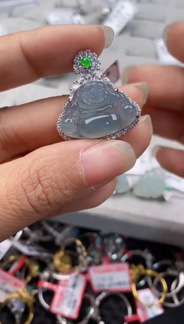 银S925镶嵌戒指翡翠111---4