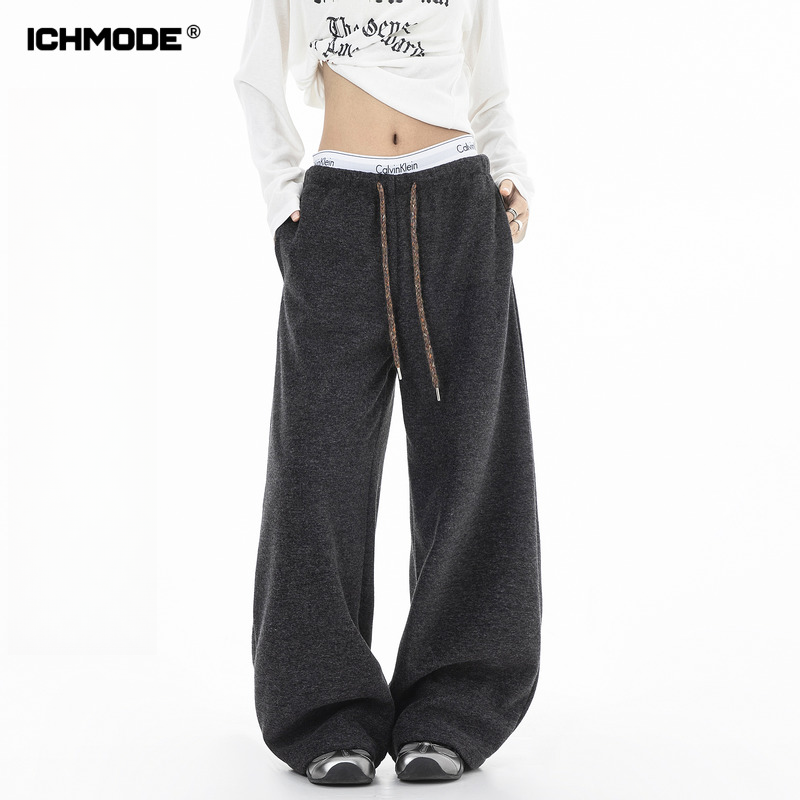 ICH MODE美式宽松直筒休闲裤女阔腿裤