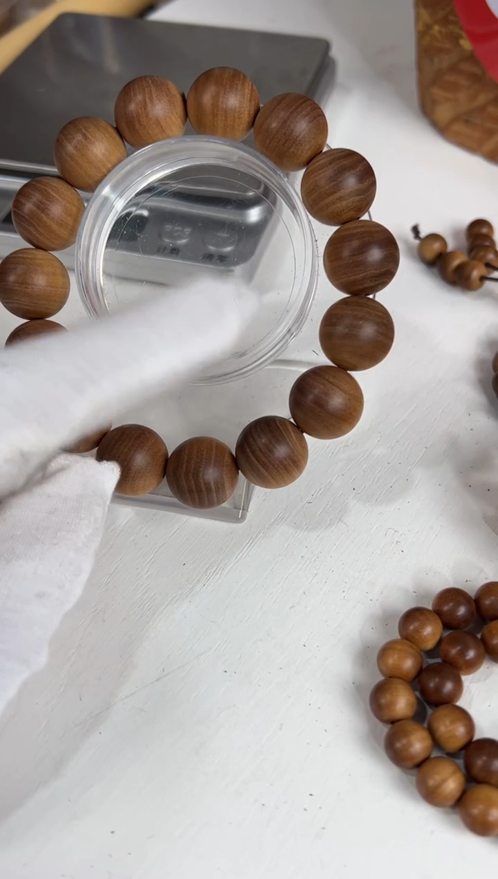 【闪购商品】檀香木手串/手链迈索尔老山檀1.5圆珠横纹单圈手串