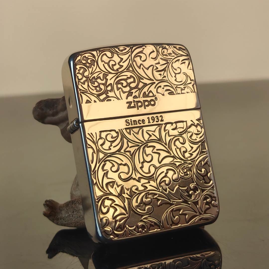 zippo打火机 DB 1941镀银中标唐草花 DY9913FK*445dabai